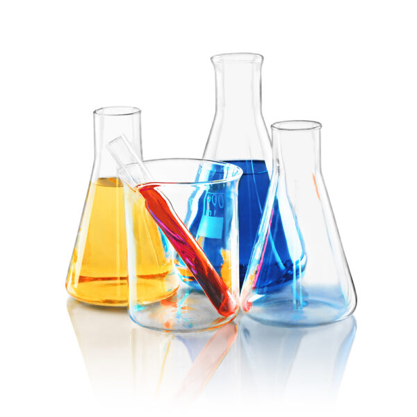Chemistry Laboratory 5 Glass Beakers Set